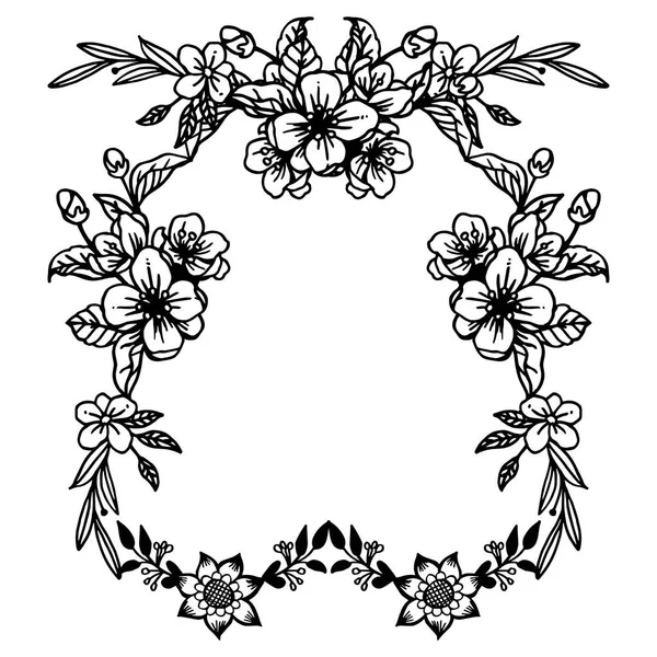 Elemento decorativo para su marco de diseño, con adornado de marco de corona de hojas. Vector — Archivo Imágenes Vectoriales