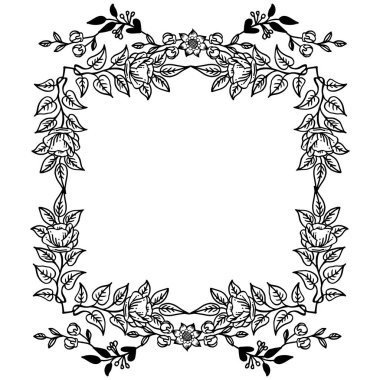 Duvar kağıdı kartı desen için stil çerçeve yaprakları ve çiçek Retro tasarım. Vektör