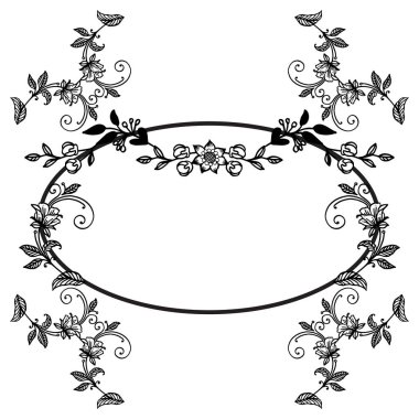 Çiçek çerçeve süs, çeşitli kart şablonu için. Vektör