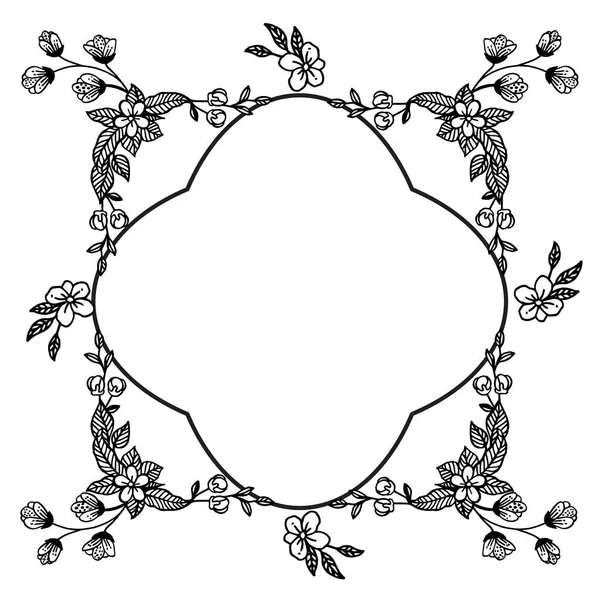카드의 템플릿에 대한 잎 꽃 프레임의 예술 그래픽. 벡터 — 스톡 벡터