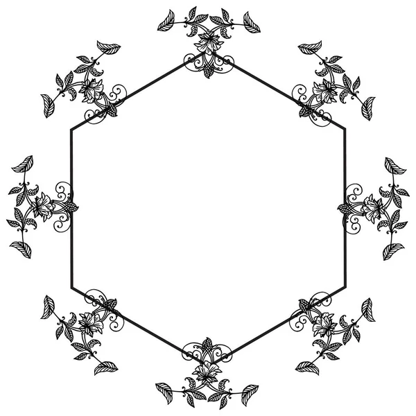 Blommig ram prydnad, för mall av olika kort. Vektor — Stock vektor