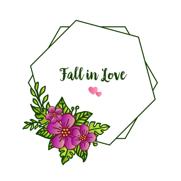 Αφηρημένο μωβ λουλούδι πλαίσιο, για το σχεδιασμό των διαφόρων καρτών πέσει στην αγάπη. Διάνυσμα — Διανυσματικό Αρχείο