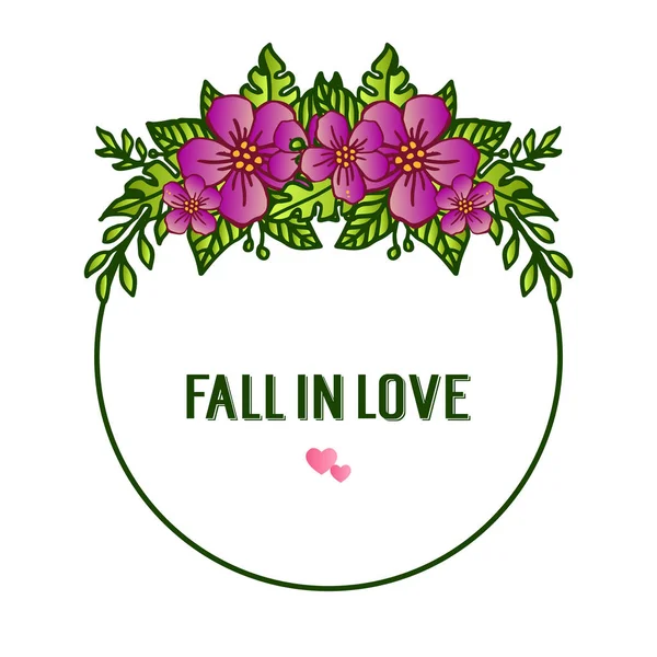Αφηρημένο μωβ λουλούδι πλαίσιο, για το σχεδιασμό των διαφόρων καρτών πέσει στην αγάπη. Διάνυσμα — Διανυσματικό Αρχείο