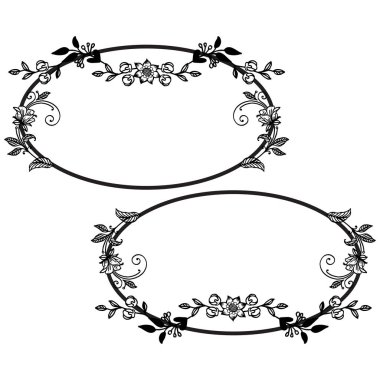 Çiçek çerçeve süs, çeşitli kart şablonu için. Vektör