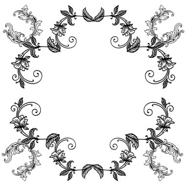 Tasarım güzel kart, süs yaprak çiçek çerçeve ile. Vektör