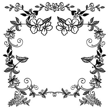 Zarif yaprakları ve çelenk çerçeve, metin için alan, çeşitli kart tasarımı için. Vektör