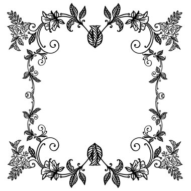 Güzel vintage yaprak çiçek çerçeve, tasarım için zarif kart. Vektör