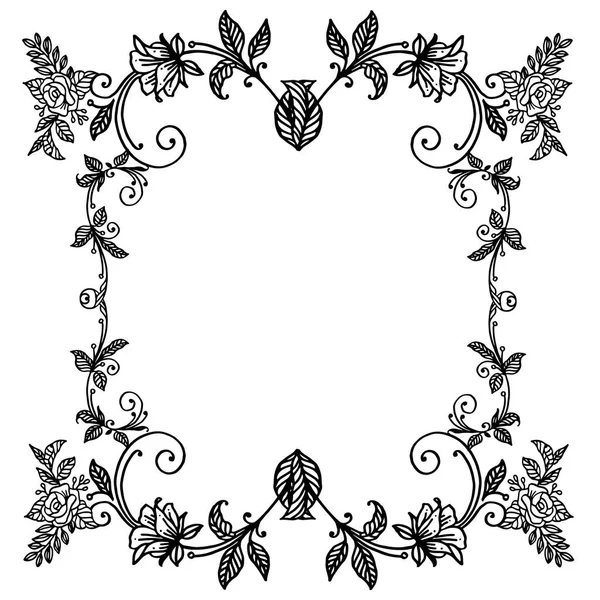 Prachtige vintage blad bloem frame, voorontwerp elegante van kaart. Vector — Stockvector