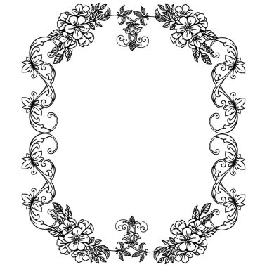 Çiçek çerçevesi dekorile davet kartı, çeşitli tasarım. Vektör