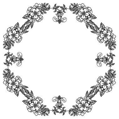 Çiçek çerçevesi dekorile davet kartı, çeşitli tasarım. Vektör