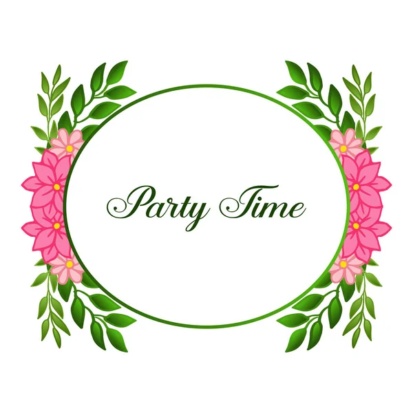 Vintage floral frame background, for card various design of party time. Vector — Stock Vector
