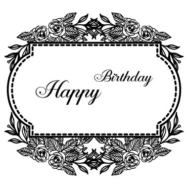 Çelenk çerçeve çeşitli şekli, stil vintage, dalları yaprakları, tasarım tebrik kartı, davet kartı mutlu yıllar. Vektör