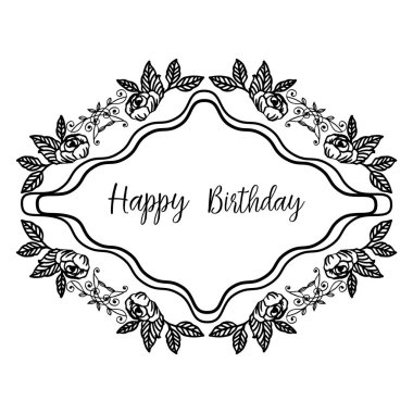 Zarif tebrik kartı, davet kartı mutlu yıllar, doku silueti, desen çelenk çerçeve. Vektör