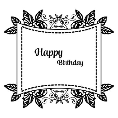 Güzel çelenk çerçeve, mutlu yıllar yazı, çeşitli kart tasarımı. Vektör