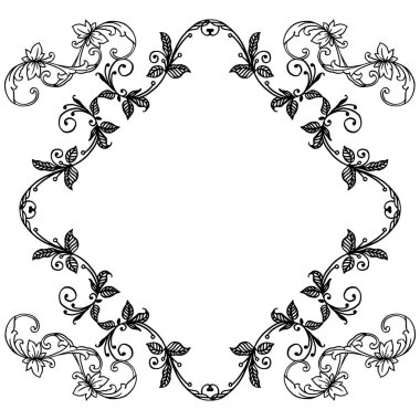 Çiçek çerçeve güzel Çizim, poster veya afiş için. Vektör
