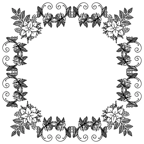Élément de conception de cadre de fleur dans le style rétro, pour orné de diverses cartes. Vecteur — Image vectorielle