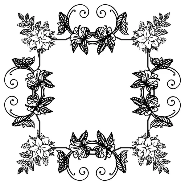 Élément de conception de cadre de fleur dans le style rétro, pour orné de diverses cartes. Vecteur — Image vectorielle