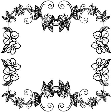 Çeşitli kart süslü için, retro tarzı çiçek çerçeve tasarım elemanı. Vektör