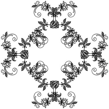 Soyut çiçek çerçeve, çeşitli kart süslü için. Vektör