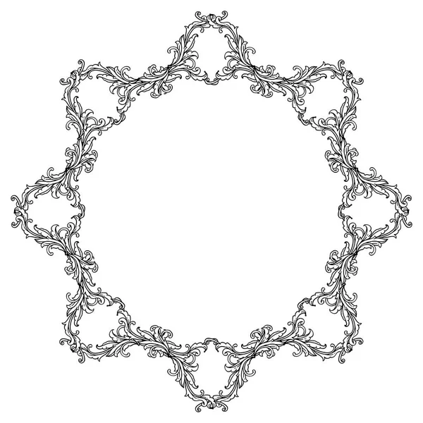 Modèle pour la conception, carte de vœux, carte d'invitation, avec croquis plante de style de cadre de fleur de feuille. Vecteur — Image vectorielle