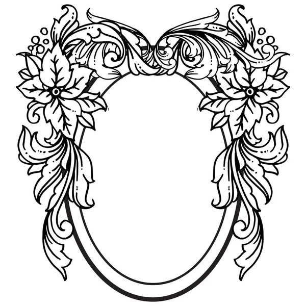 Ornament element of wreath frame, isolated on white background. Vector Vector Graphics