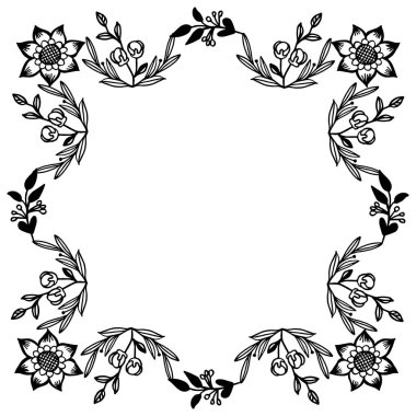 Vintage tarzı ile çerçeve Desen sanat afiş veya afiş için, çiçek bırakır. Vektör
