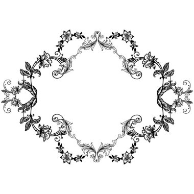 Çizim ve kroki çiçek çerçeve ile kart Dekorasyon şablonu. Vektör