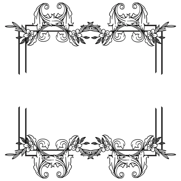 Arte de línea negra, con marco de corona en colores blanco y negro, para varias tarjetas. Vector — Vector de stock
