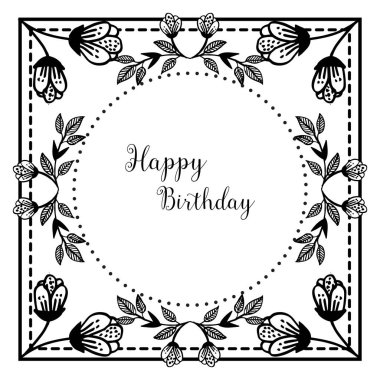Sevimli çelenk çerçeve şablon şekli, tasarım zarif kart mutlu yıllar. Vektör