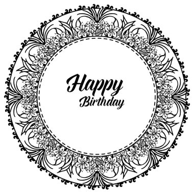 Güzel çelenk çerçeve, dekorasyon tebrik kartı mutlu yıllar. Vektör