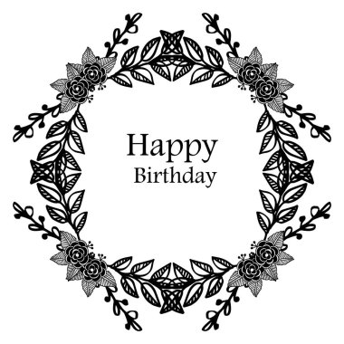 Soyut stil çelenk çerçeve, kart duvar kağıdı dekorasyon mutlu yıllar. Vektör