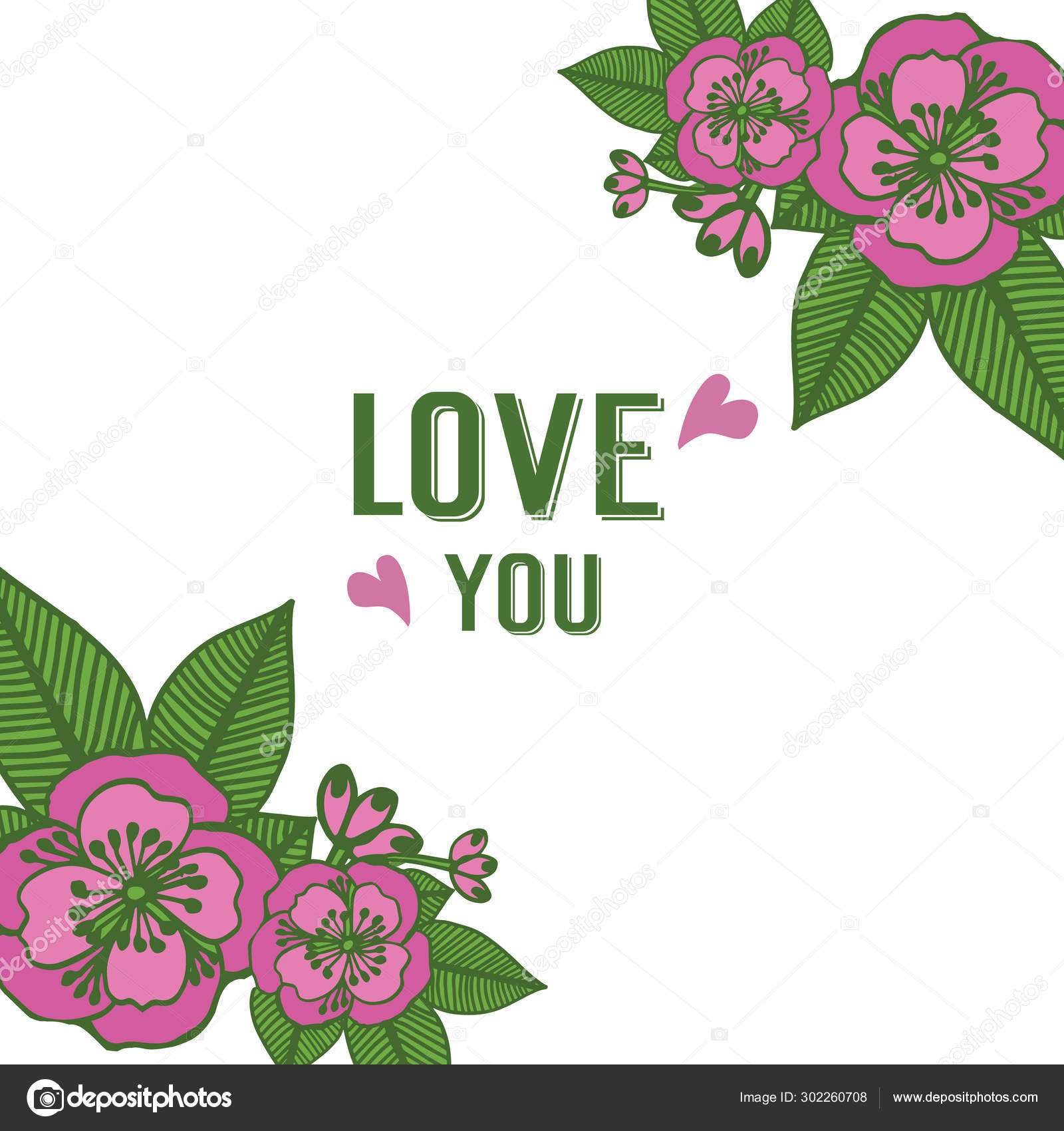 Carte De Vœux Vintage Vous Aime Romantique Avec Divers Style De Cadre Floral Vecteur Image Vectorielle Stockfloral Gmail Com C