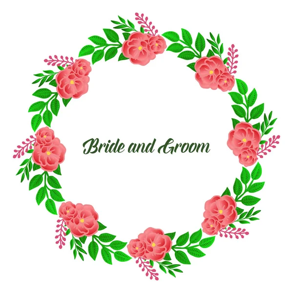 Διάφορα σχήμα πράσινο φυλλώδες Floral πλαίσιο, για τη διακόσμηση της νύφης κάρτα και τον γαμπρό. Διάνυσμα — Διανυσματικό Αρχείο