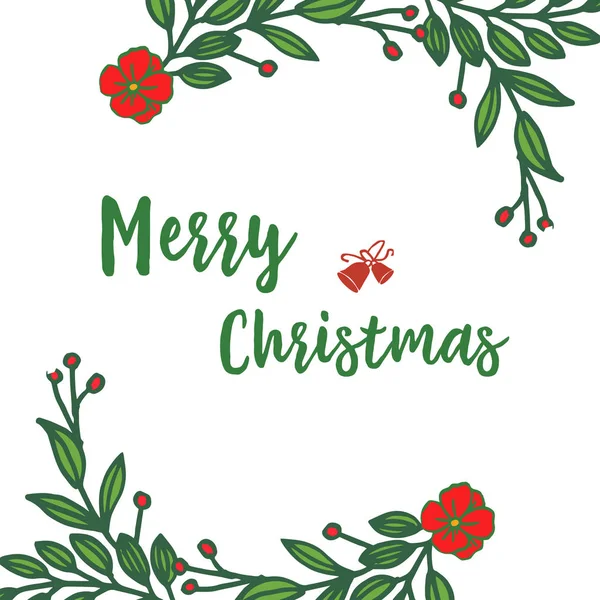 Bannière joyeux Noël, avec la texture de dessin de cadre de fleur colorée. Vecteur — Image vectorielle