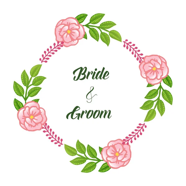 Сохраните дизайн пригласительной карточки жениха и невесты на свидание с рисунком розового цветка в рамке. Вектор — стоковый вектор