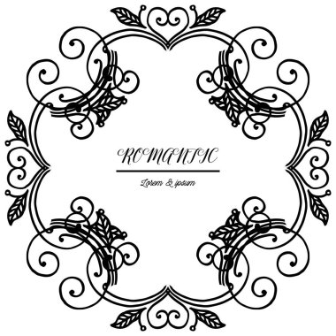 Sınır çiçek çerçeve, vintage tarzı yaprak çiçek çerçeve arka plan için. Vektör