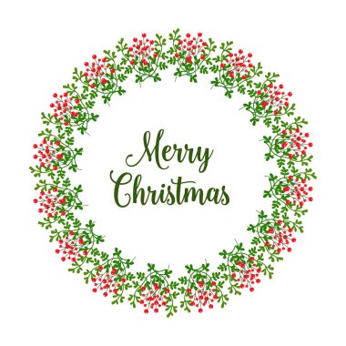 Parlak kırmızı çiçek çerçeve zarif ile çeşitli kart neşeli noel şablonu. Vektör