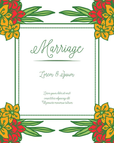 装饰素描五颜六色的花环框架，为设计元素卡的婚姻。向量 — 图库矢量图片