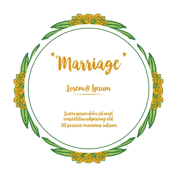 Krásná karta manželství romantického původu, s barevným květinovým pozadím. Vektorové — Stockový vektor