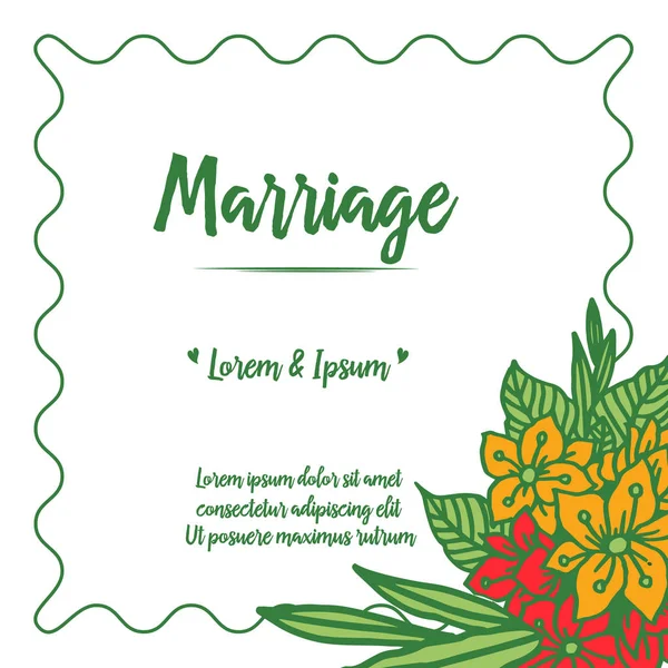Όμορφη κάρτα του γάμου ρομαντική, με vintage πολύχρωμα Floral πλαίσιο φόντο. Διάνυσμα — Διανυσματικό Αρχείο