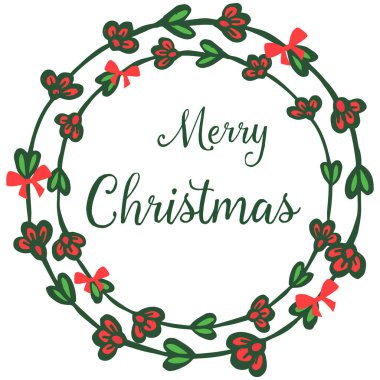 Mutlu noeller, beyaz zeminde izole edilmiş, çelenk çerçevesi dokusuyla. Vektör