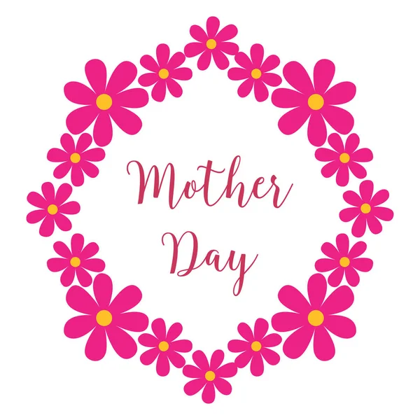 Μοτίβο ομορφιά του ροζ πλαισίου λουλούδι, για γράμματα ευχετήρια κάρτα της ημέρας της μητέρας. Διάνυσμα — Διανυσματικό Αρχείο