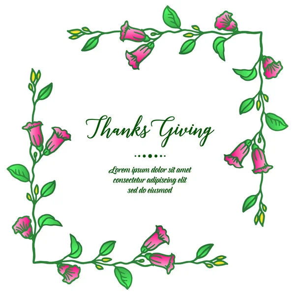 感恩节的象征，海报的背景，与优雅的绿叶花框。向量 — 图库矢量图片