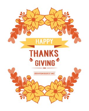 Sonbahar yaprağı çiçek çerçevesinin çeşitli şekilleri, poster tasarımı için. Vektör