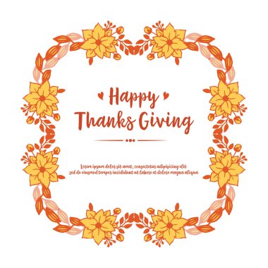 Sonbahar yaprağı çiçek çerçevesinin çeşitli şekilleri, poster tasarımı için. Vektör