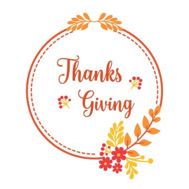 Sonbahar yaprakları desenli bir şükran günü posteri. Vektör