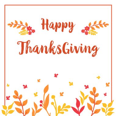 Sonbahar yaprakları desenli bir şükran günü posteri. Vektör