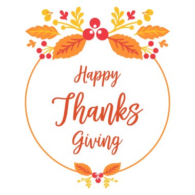 Çeşitli kart şablonlarında şükran günü süsleri, dikişsiz sonbahar yaprakları çerçevesi. Vektör