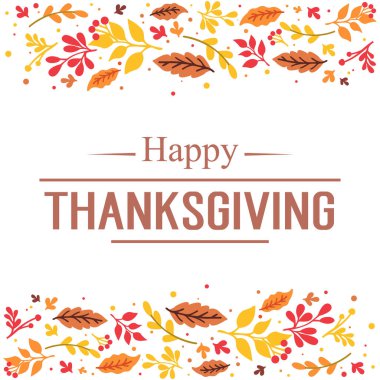 Sonbahar yaprakları çerçeveli şükran gününün şablon davetiye kartı. Vektör