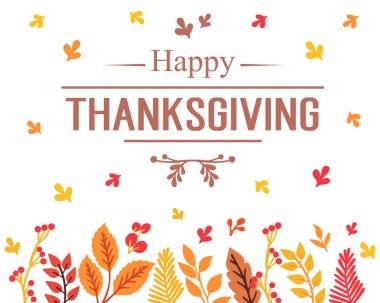 Eski sonbahar yaprakları şeklinde şükran günü metni için davetiye kartı. Vektör